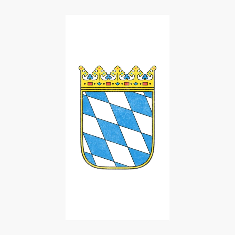Bavaria Coat of Arms  Faded Style Region Design iPhone Case