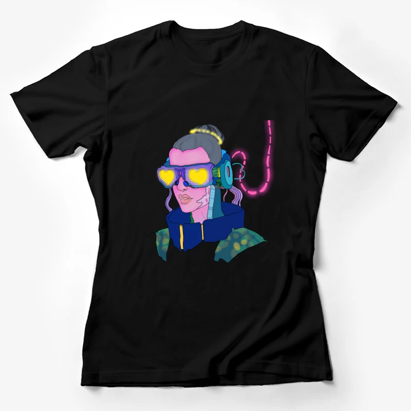 Futuristisches Cyborg-Porträt Damen T-Shirt