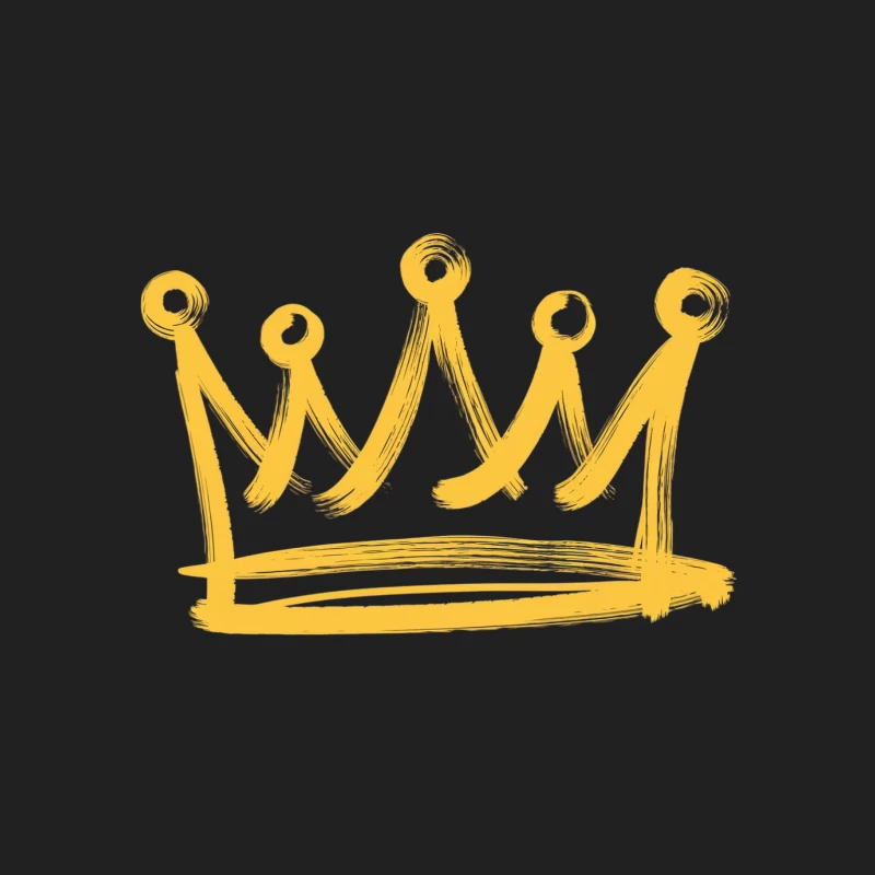 Hand-Drawn Yellow Crown Sketch: A Royal Symbol Bucket Hat