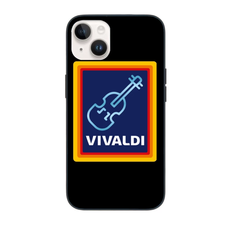 Vivaldi Classical Music Logo with Violin Icon iPhone Case