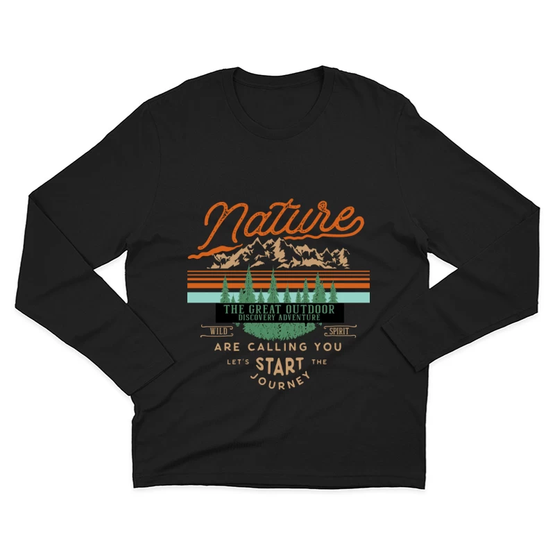 Naturabenteuer im Freien Herren Langarm T-Shirt