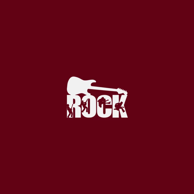 Rock Music Illustration Desk Mat
