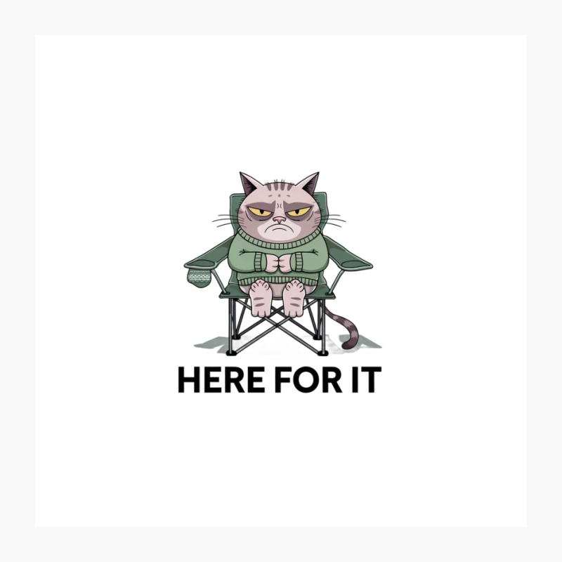 Grumpy Cat's Sarcastic Camping Adventure Pin