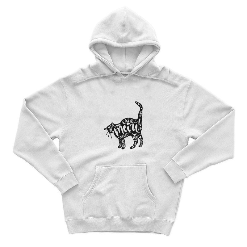 Illustration artistique de chat avec texte Homme Sweat à capuche