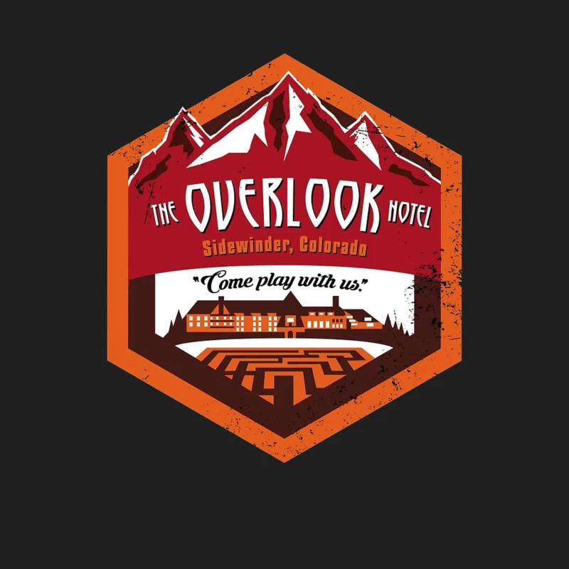 Vintage Logo for The Overlook Hotel: A Sinister Mountain Resort Male Tank Top