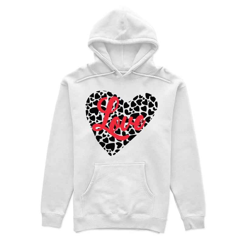 Motif de Cœur avec Amour Rouge Femme Sweat à capuche
