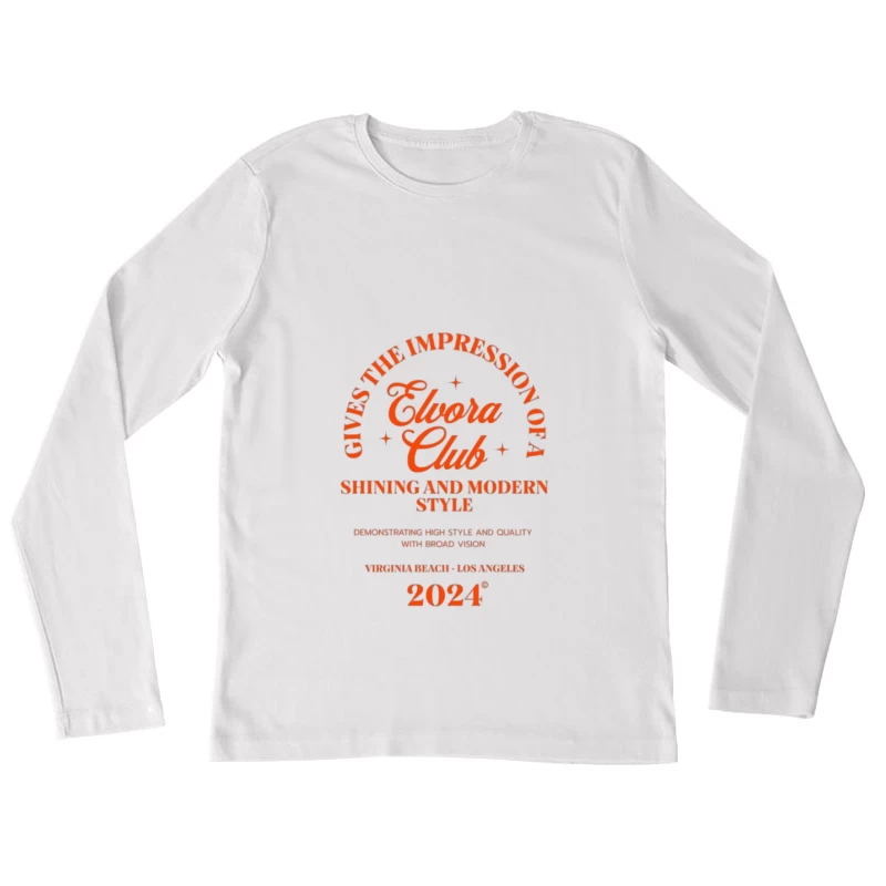 Elegantes Club-Logo für 2024 Damen Langarm T-Shirt
