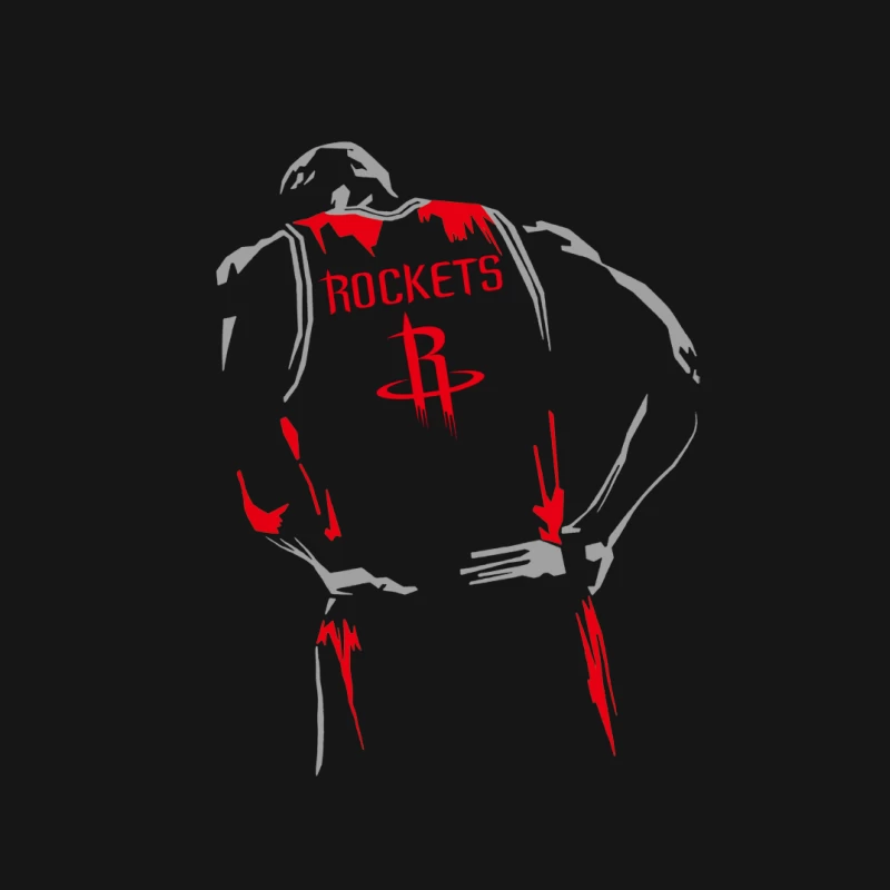 Basketballspieler im Rockets-Trikot Herren T-Shirt