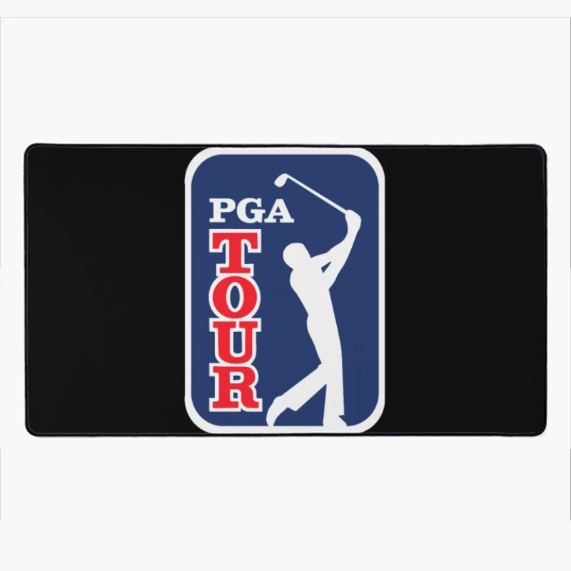 Official PGA Tour Professional Golf Logo with Silhouetted Golfer Desk Mat