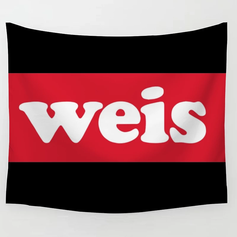 Weis Markets White Logo on Red Background Tapestry