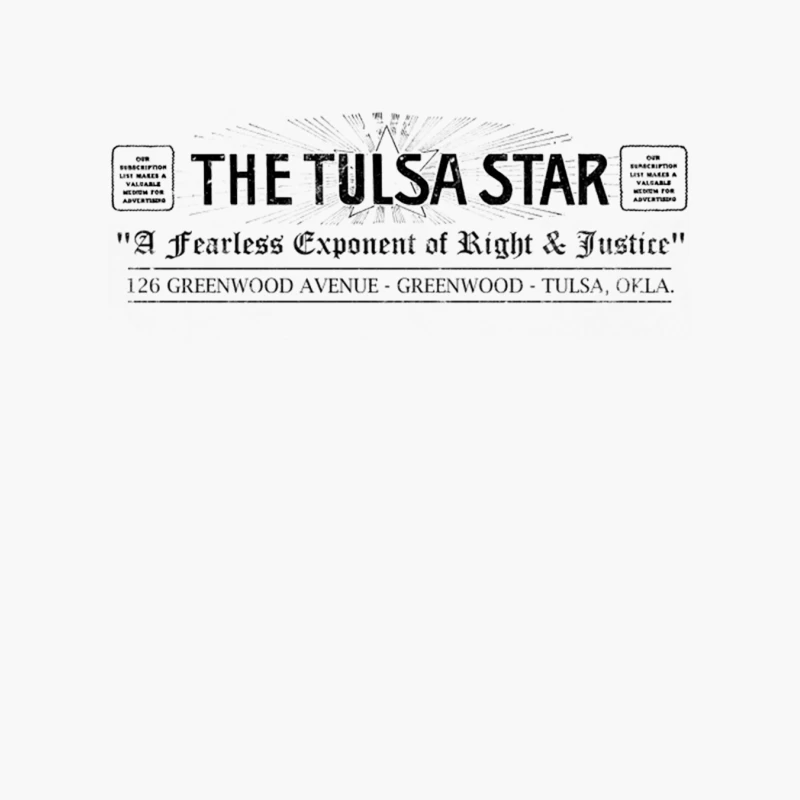 Vintage Tulsa Star Newspaper Headline from Greenwood, Oklahoma Cotton Tote Bag