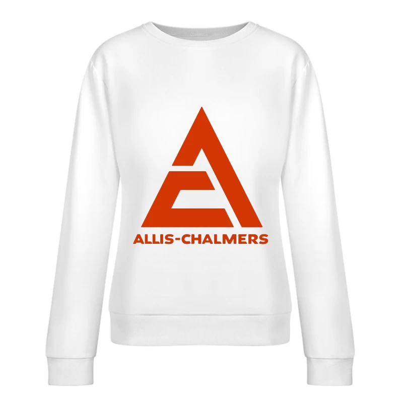 Vintage Allis-Chalmers Industrial Company Logo with Red Triangle Design Female Pullover Sweatshirt