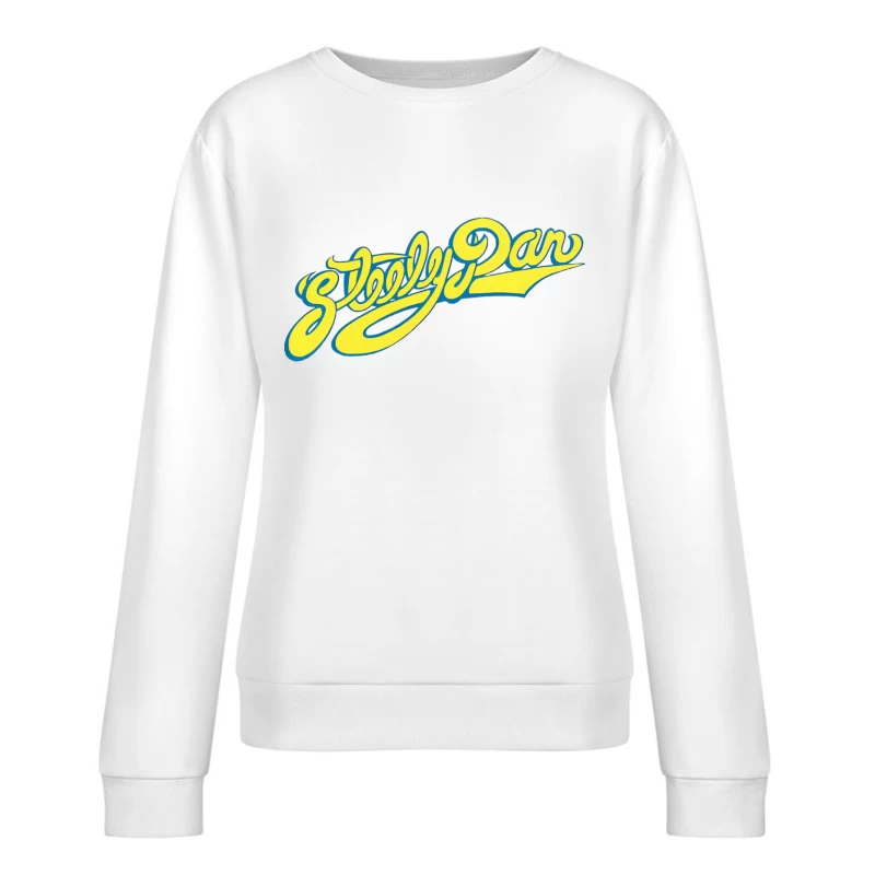 Steely Dan Classic Yellow Cursive Band Logo Female Pullover Sweatshirt