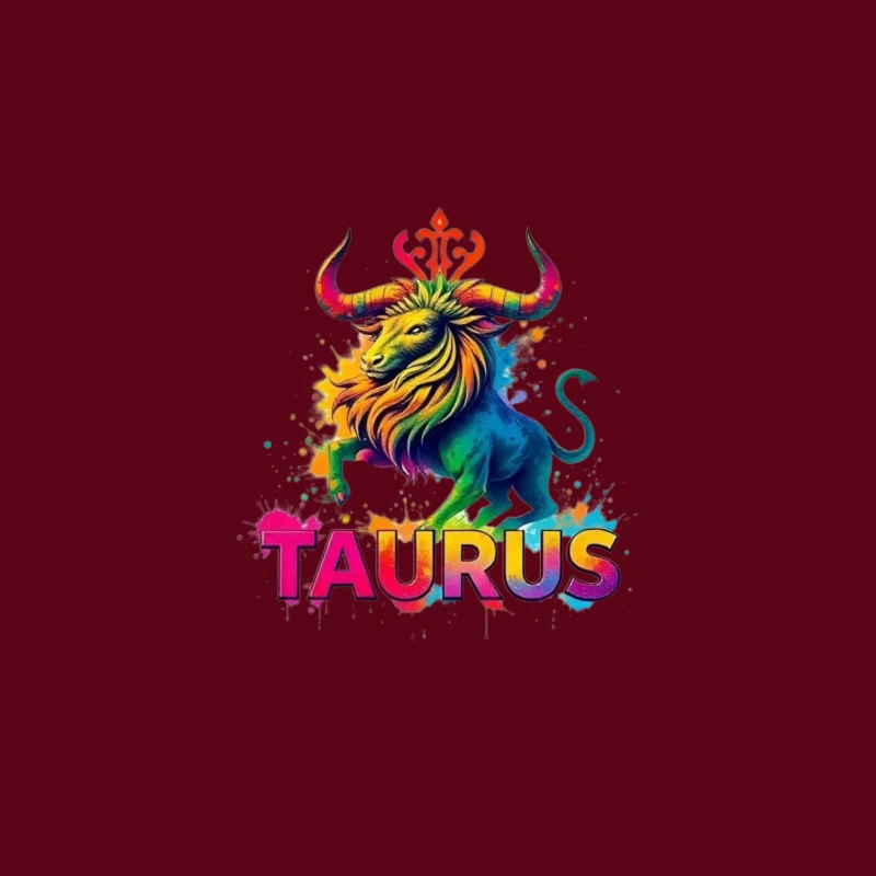 Colorful Taurus Zodiac Illustration Travel Mug