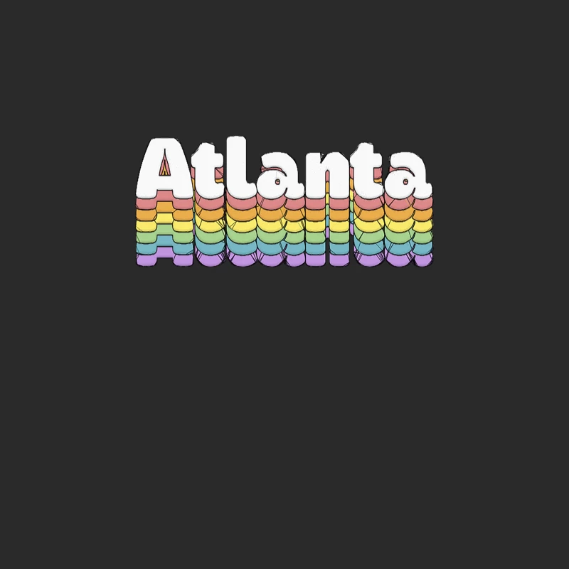 Atlanta, Georgia   Retro Typography Design Baseball Cap
