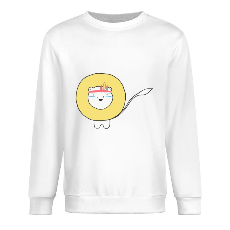 Lion mignon avec bandeau Homme Sweat-shirt à enfiler