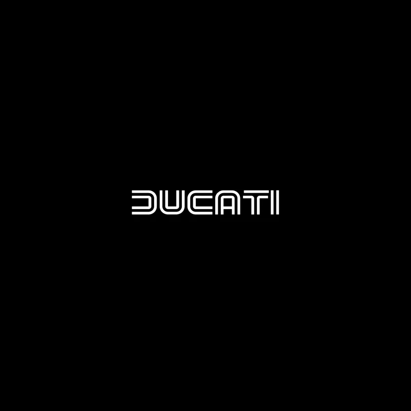 Minimalist Ducati Logo Design in White iPhone Case