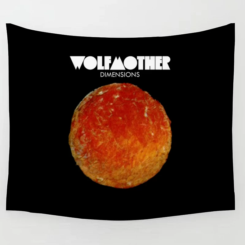 Wolfmother - Dimensions Album Cover with Orange Celestial Design Tapestry