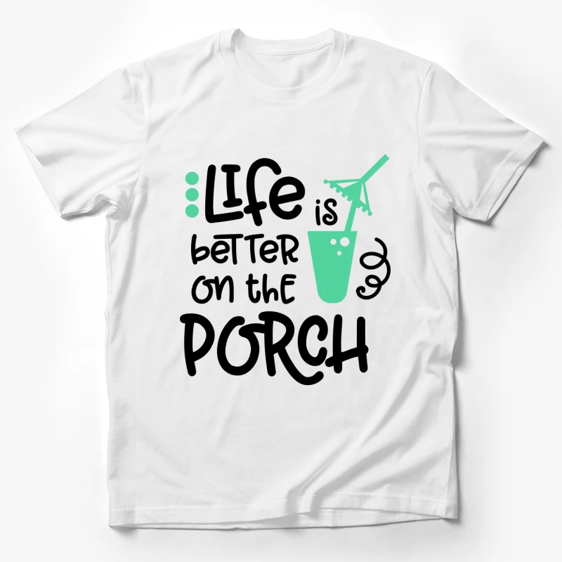 La vie est meilleure sur le porche - citation inspirante Homme T-Shirt