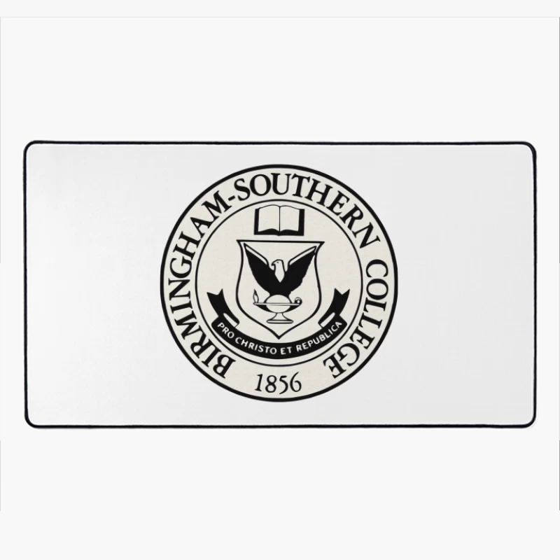 Official Seal of Birmingham-Southern College Founded 1856 Desk Mat