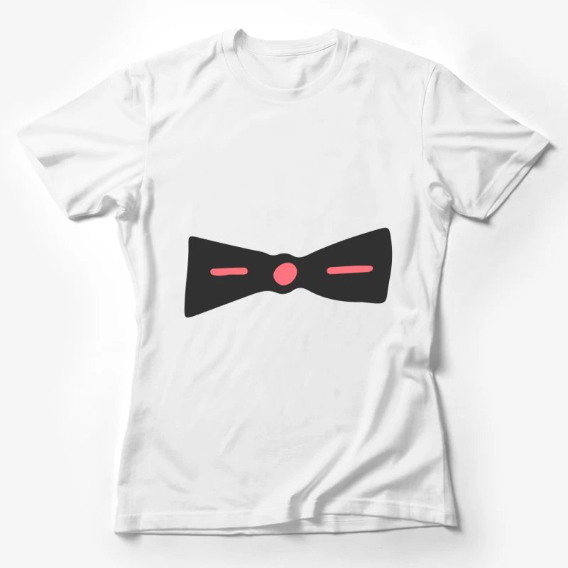Noeud papillon élégant avec détails roses Femme T-Shirt
