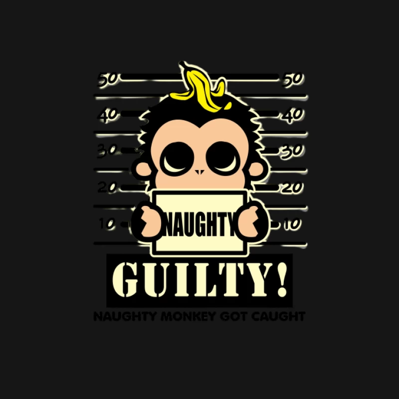 Naughty Monkey erwischt Herren T-Shirt