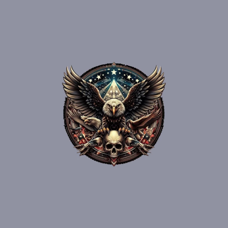 Eagle and Skull Symbolism in Fantasy Art Desk Mat