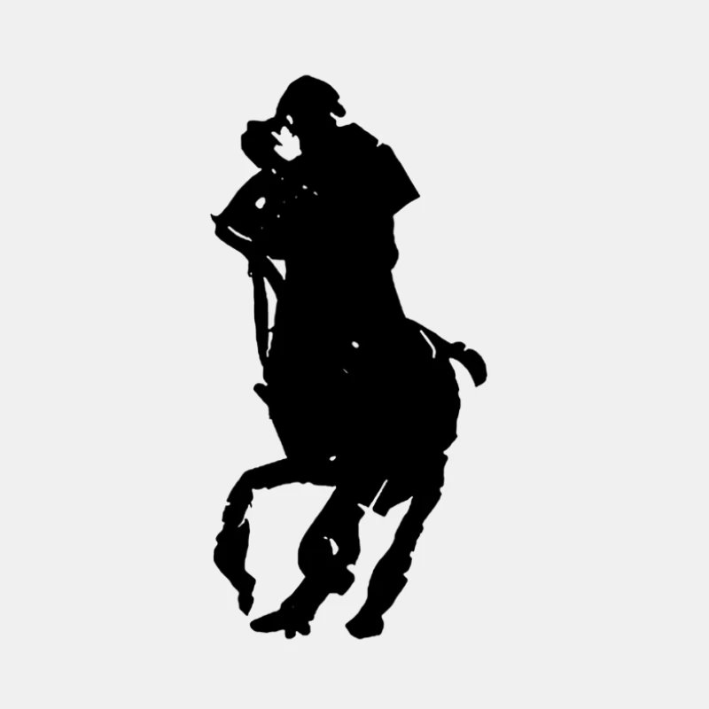 Reiter auf Pferd Silhouette Herren Tanktops