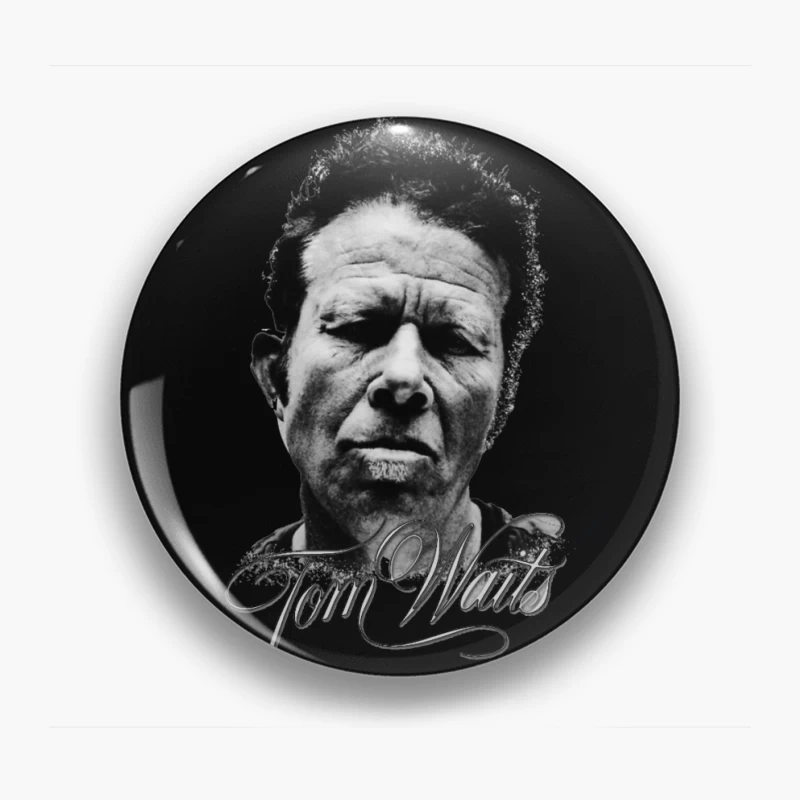 Dramatic Black and White Portrait with Intense Expression Pin