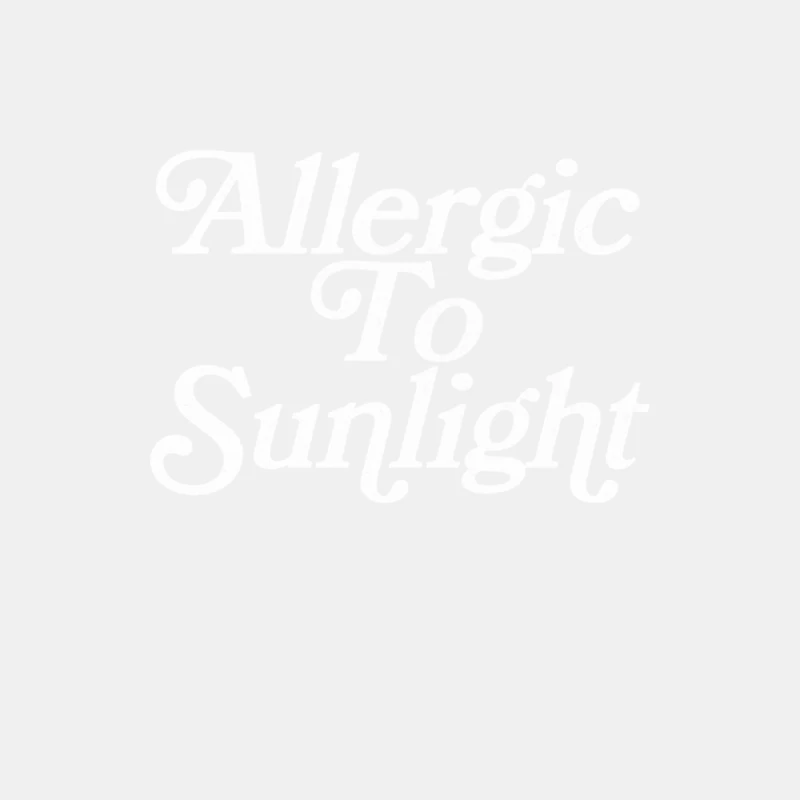 Allergic To Sunlight  - Gothic Typography Design Male Tank Top