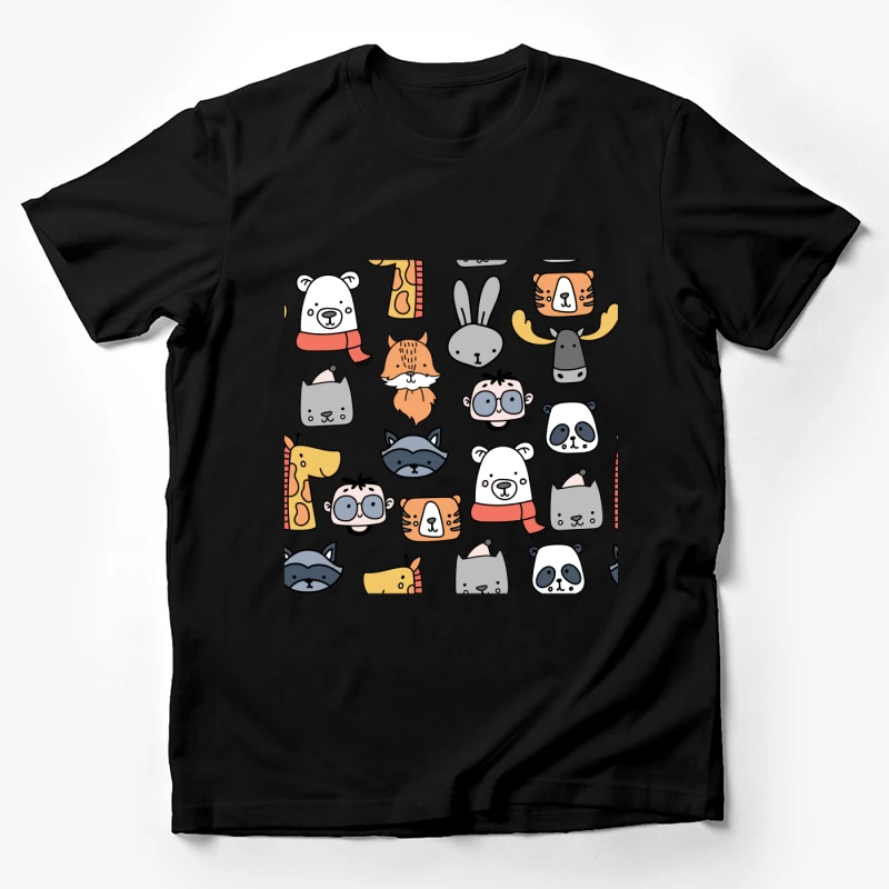 Motifs d'animaux adorables et colorés Homme T-Shirt