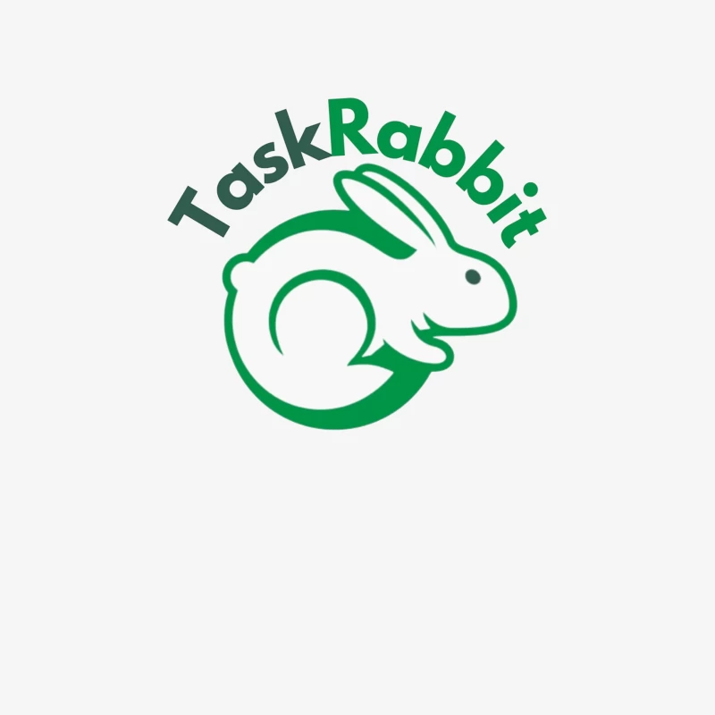 TaskRabbit Green Circular Rabbit Logo Design Male Long Sleeve T-Shirt