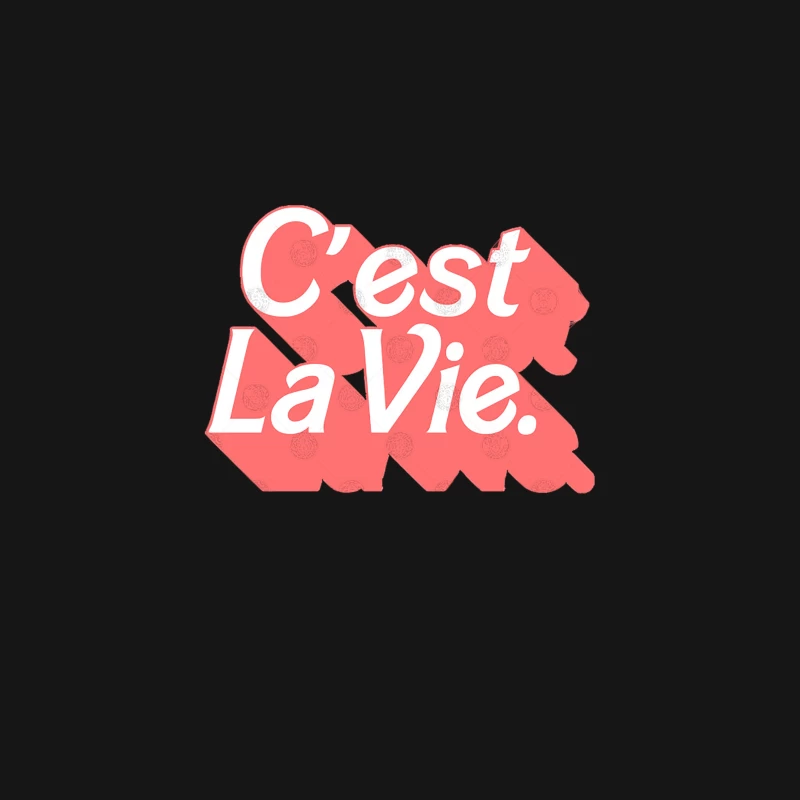 C_est La Vie  Francophile Typography Design Desk Mat