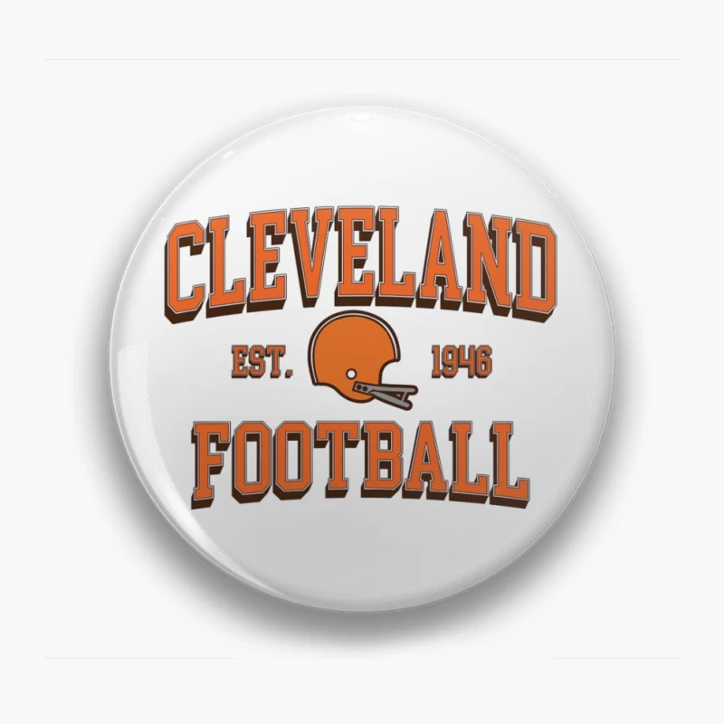 Cleveland Browns NFL Football Team Vintage Logo Est. 1946 Pin