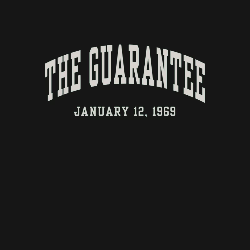 The Guarantee - Vintage Typography from January 12, 1969 Male T-Shirt