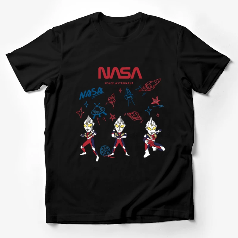Weltraumabenteuer mit Astronauten und Raketen Herren T-Shirt