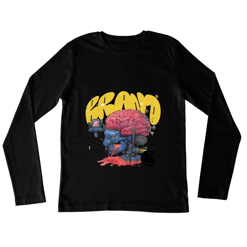 Œuvre d'art de cerveau futuriste Femme Manches Longues T-Shirt