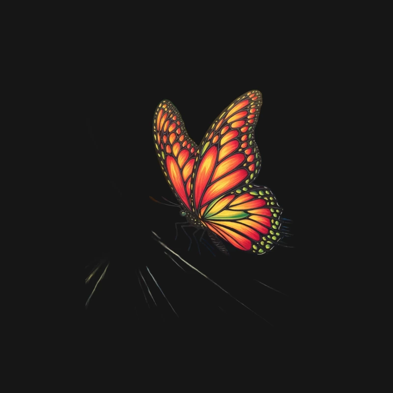 Colorful Monarch Butterfly Illustration: Nature's Winged Beauty Mouse Pad