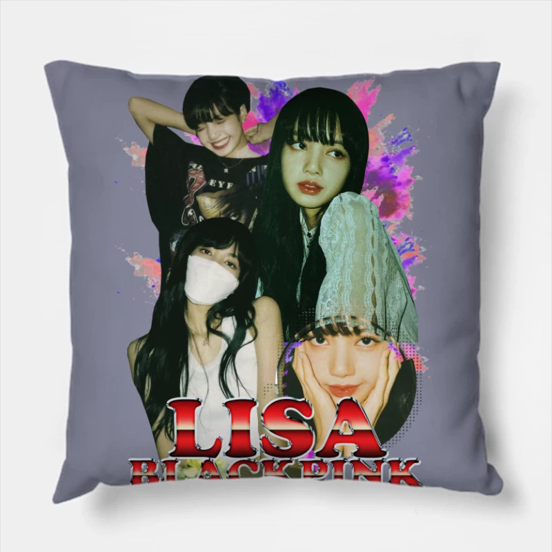 Lisa blackpink Throw Pillow