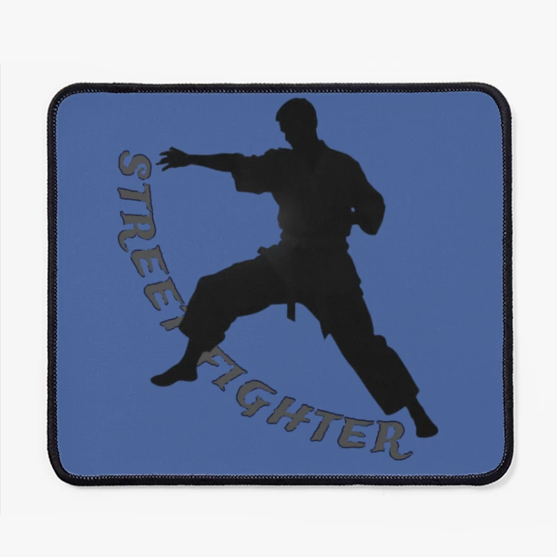 Dynamic Street Fighter Martial Arts Silhouette Mouse Pad