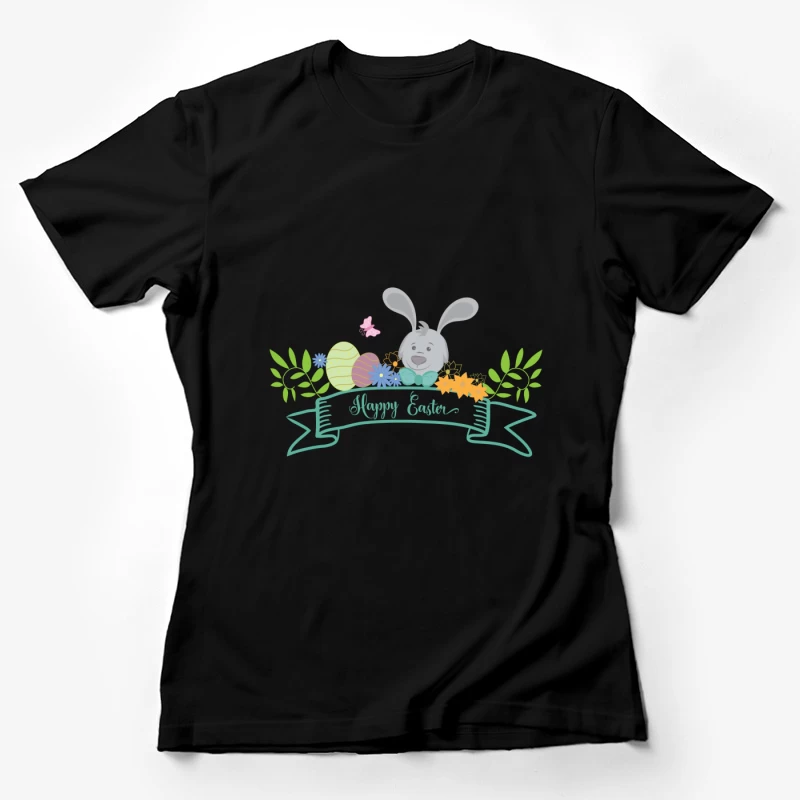 Lapin de Pâques avec œufs colorés Femme T-Shirt
