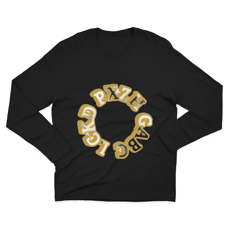 Buchstaben in einem Kreis Herren Langarm T-Shirt
