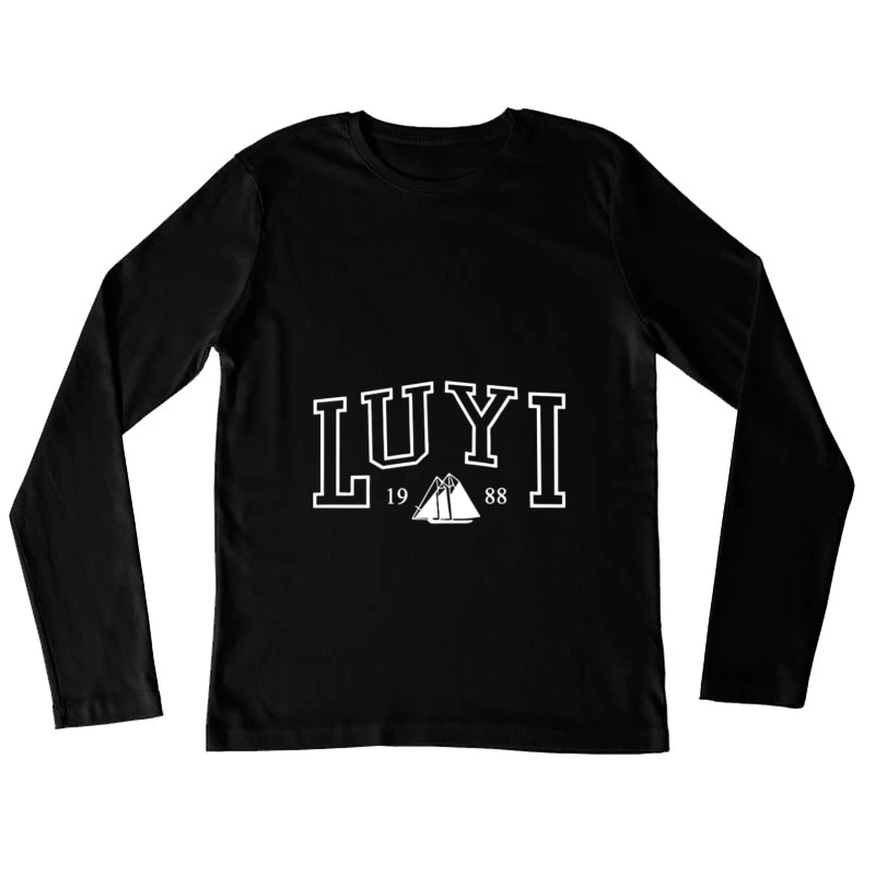 Logo LUYI avec bateau à voile et année 1988 Femme Manches Longues T-Shirt