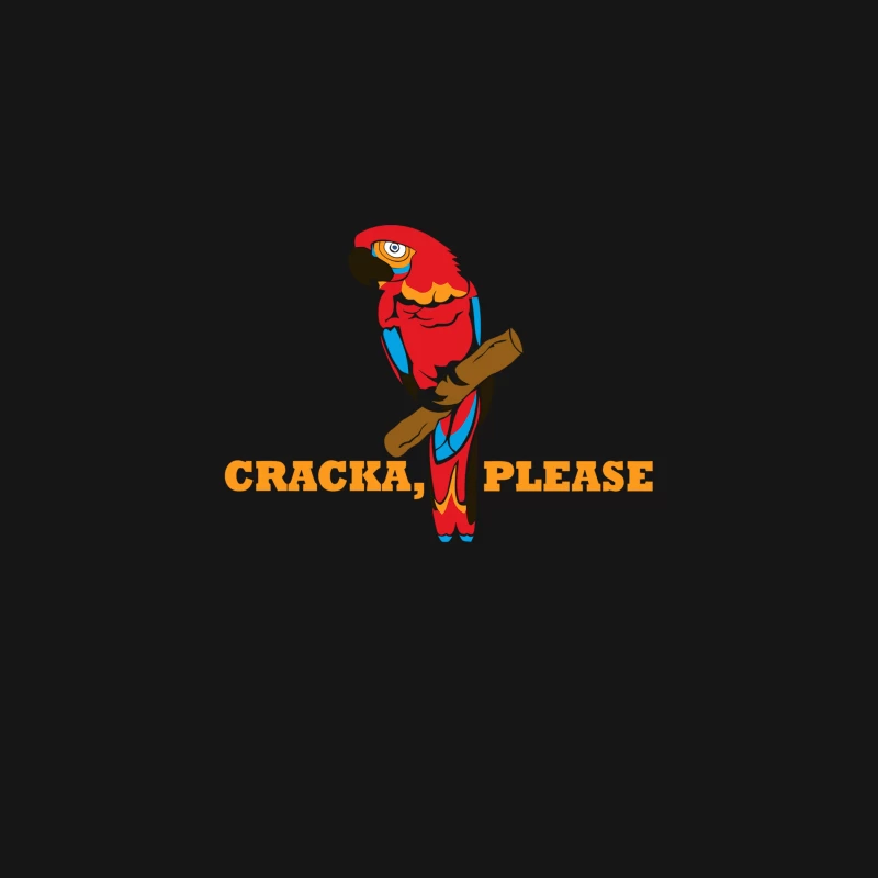 Humorous Cartoon Parrot Cracker Pun Desk Mat
