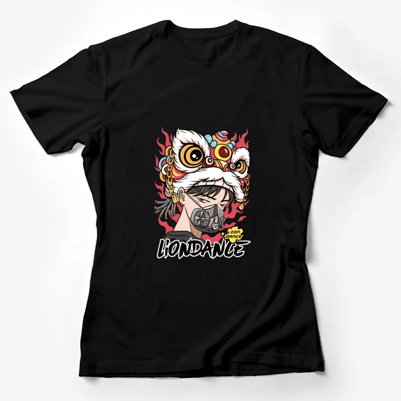 Moderner Löwentanz mit Maske Damen T-Shirt