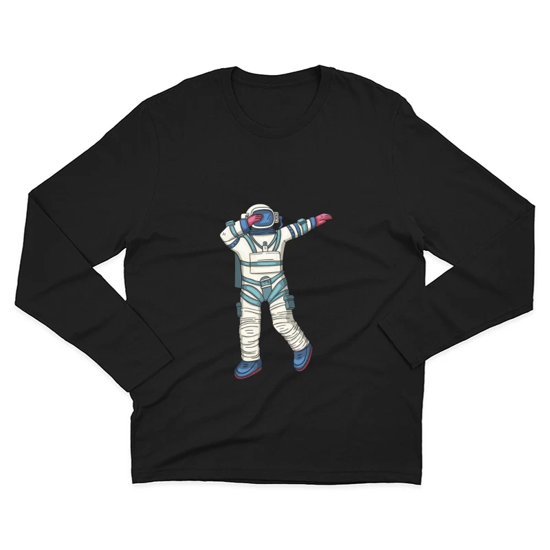 Astronaut tanzt im Raum Herren Langarm T-Shirt