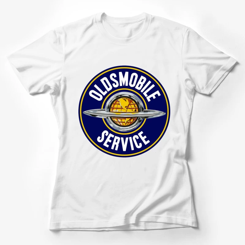 Vintage Oldsmobile Service Logo with Globe Emblem Female T-Shirt