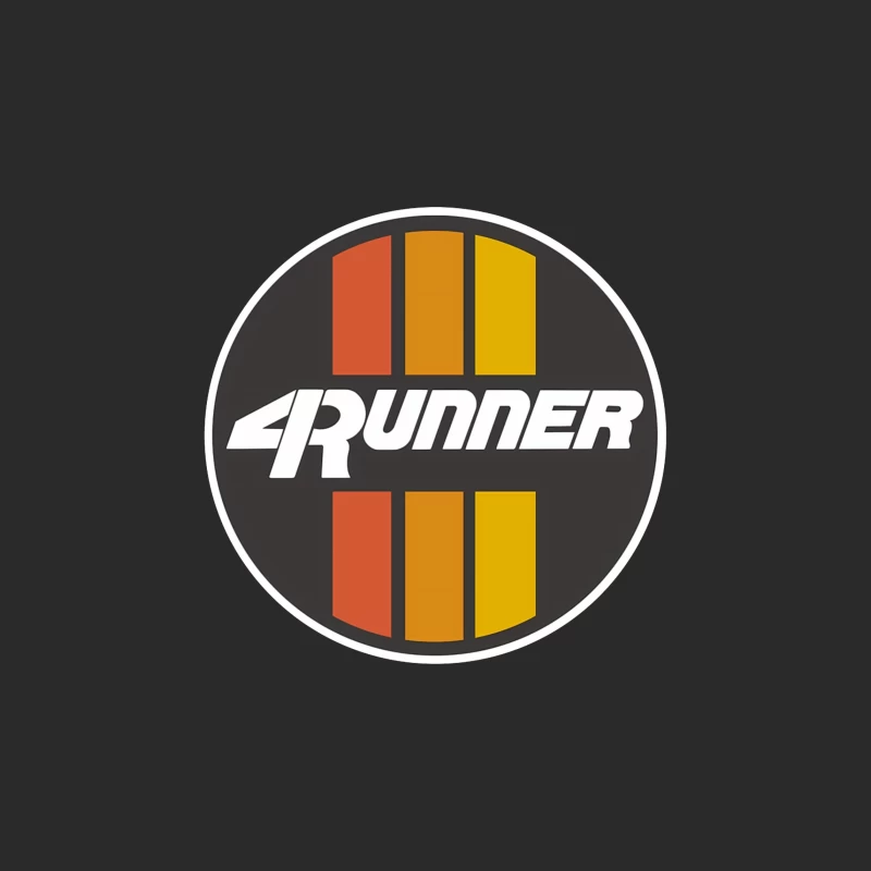 Retro-Style 4Runner Logo with Orange-Yellow Racing Stripes Baseball Cap