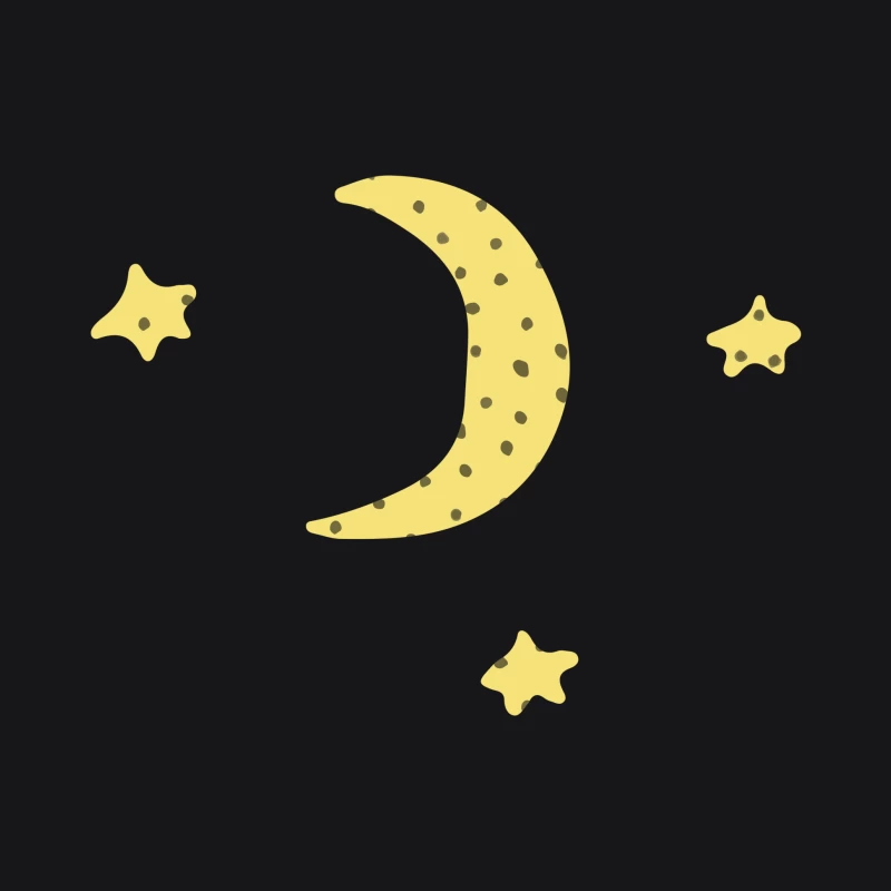 Croissant de Lune Amusant avec Étoiles Homme Sweat à capuche