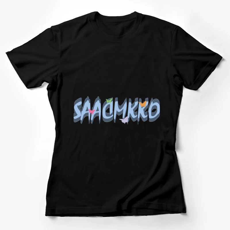 Bunte Schmetterlingsgrafik Damen T-Shirt
